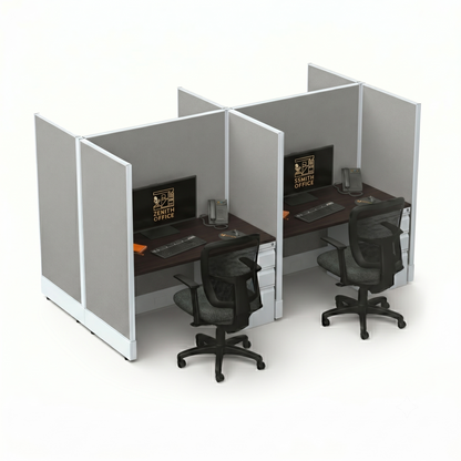 Office Cubicle Desk 53H 4pack Cluster