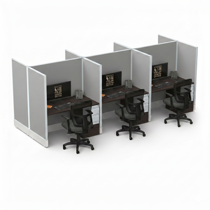 Office Cubicle Desk 53H 6pack Cluster