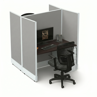 Office Cubicle Desk 53H 2pack Cluster
