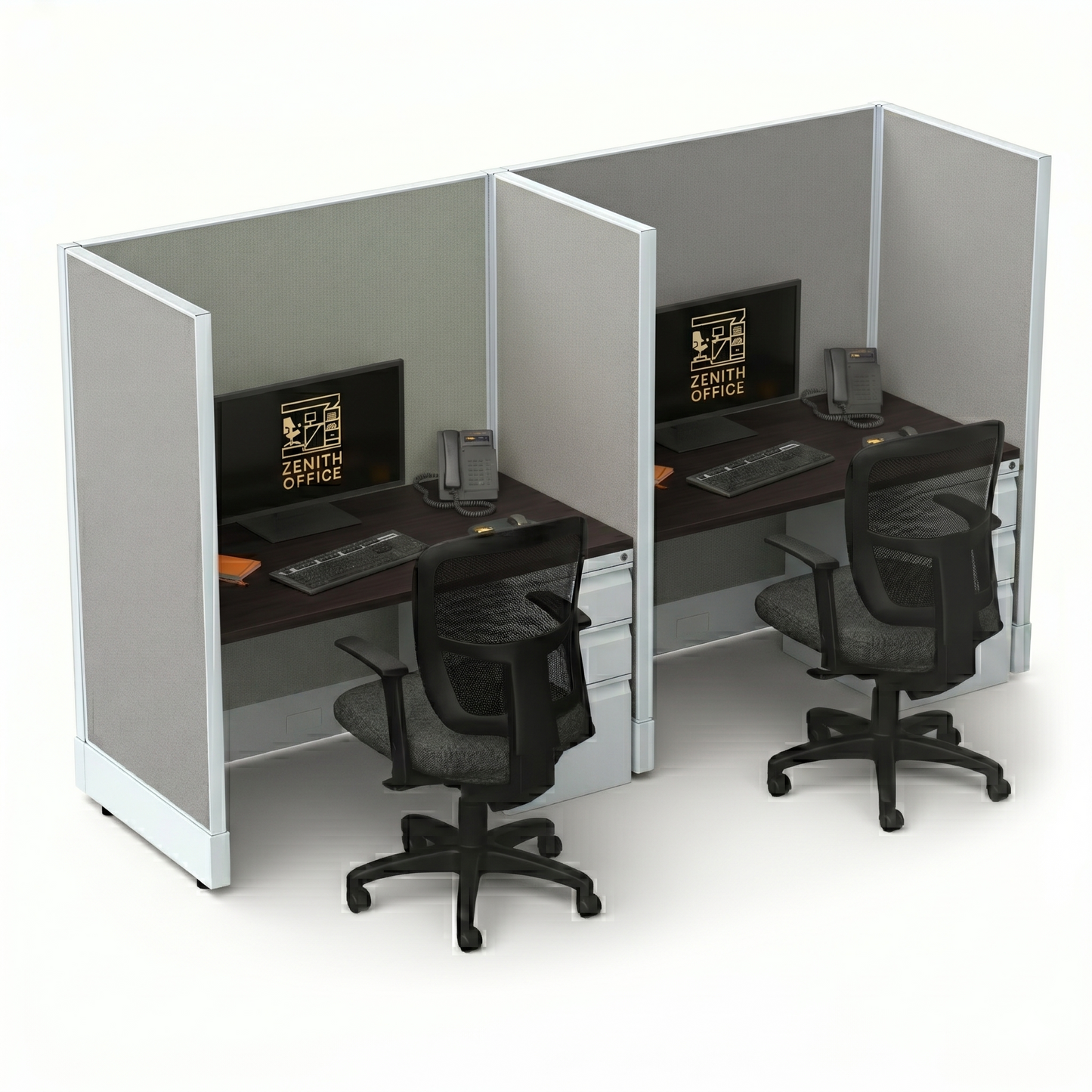 Office Cubicle Desk 53H 2pack Inline