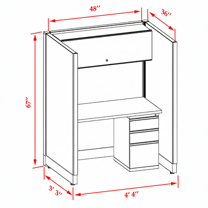 Cubicle Stations 67H Single