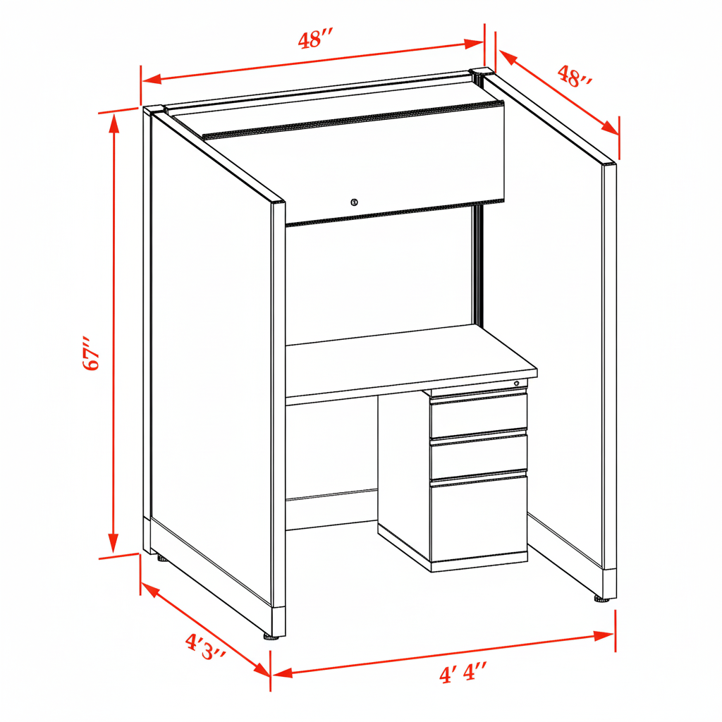 Cubicle Stations 67H Single