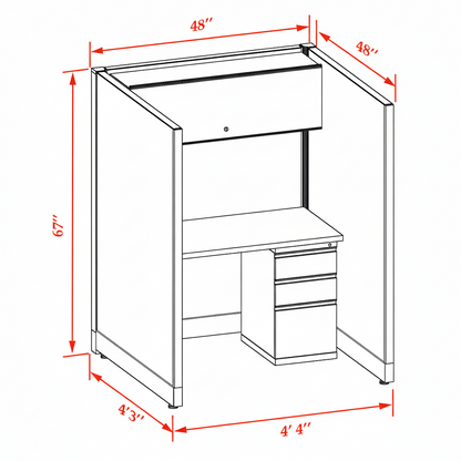 Cubicle Stations 67H Single