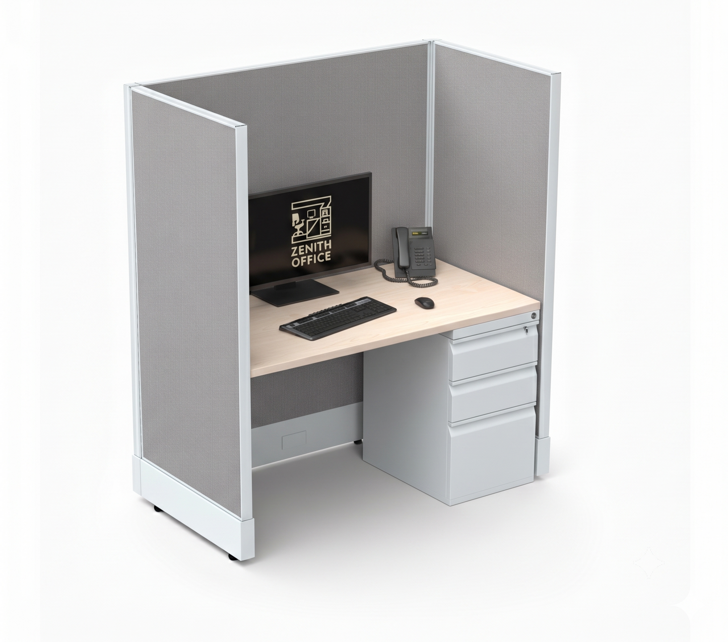 Office Cubicle Desk 53H Single