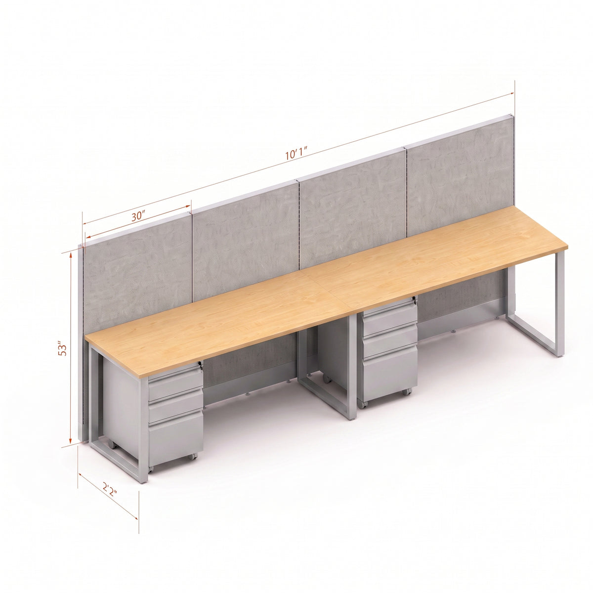 Open Workstation 53H 2pack Inline