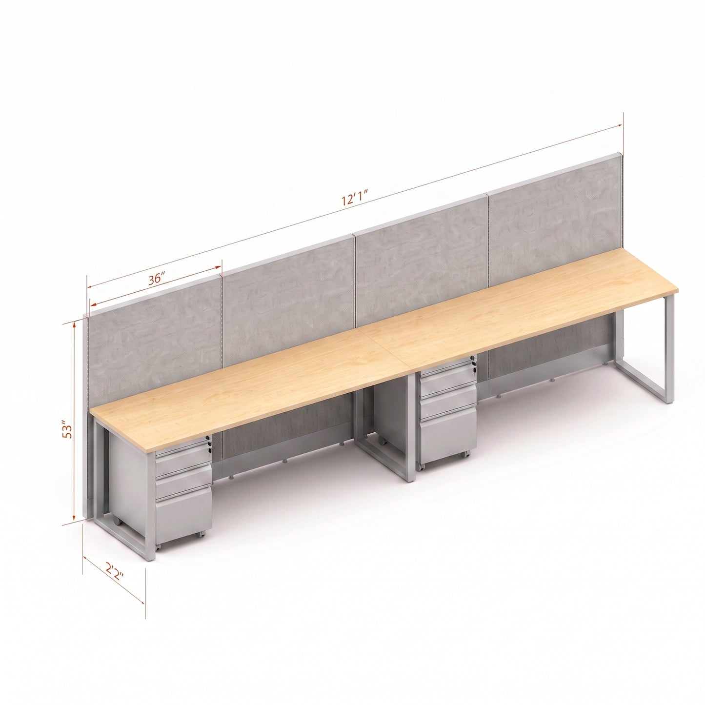 Open Workstation 53H 2pack Inline
