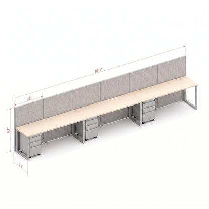 Open Workstation 53H 3pack Inline