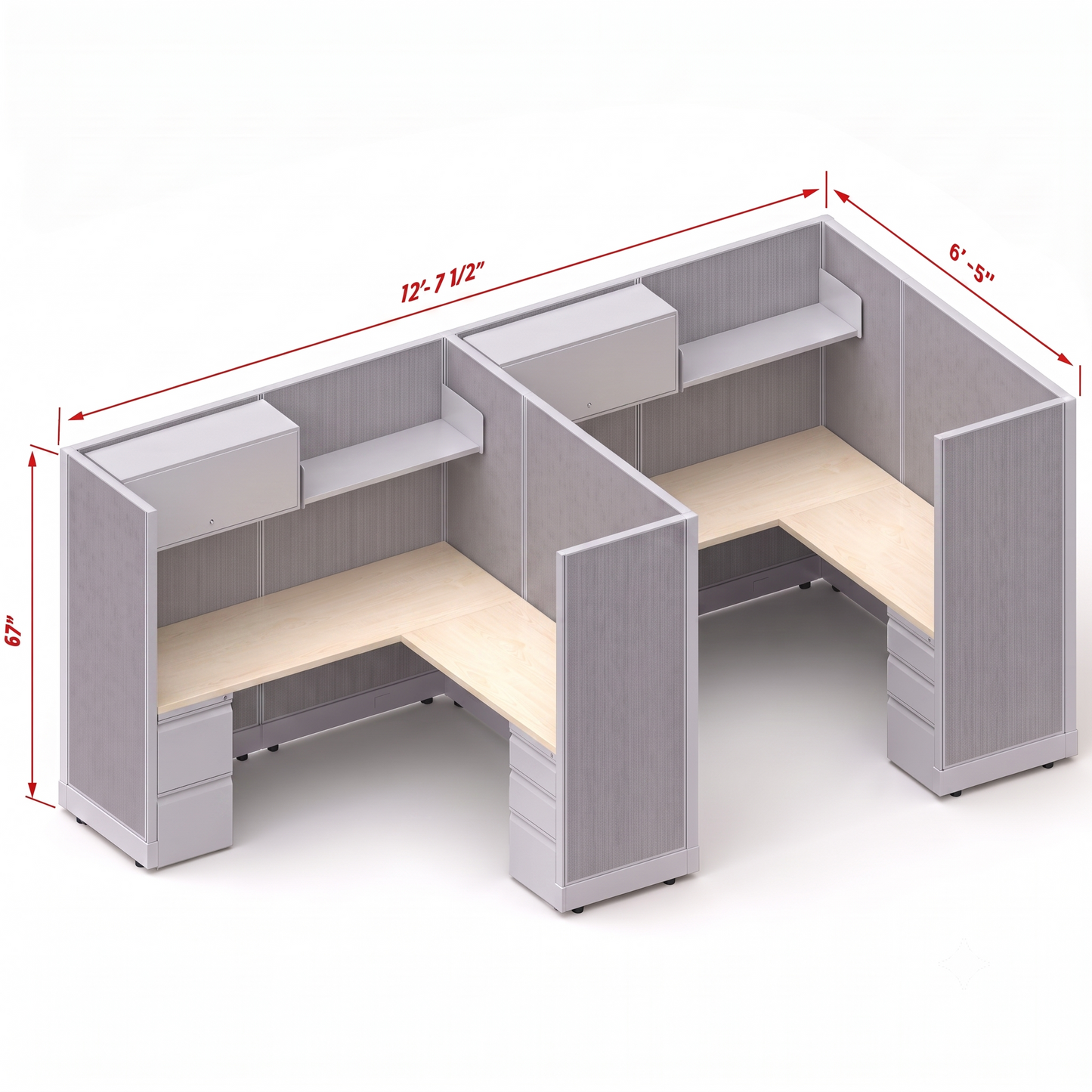 Workstation Desk 67H 2pack inline