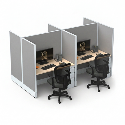 Office Cubicle Desk 53H 4pack Cluster