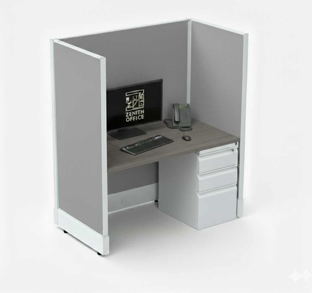 Office Cubicle Desk 53H Single
