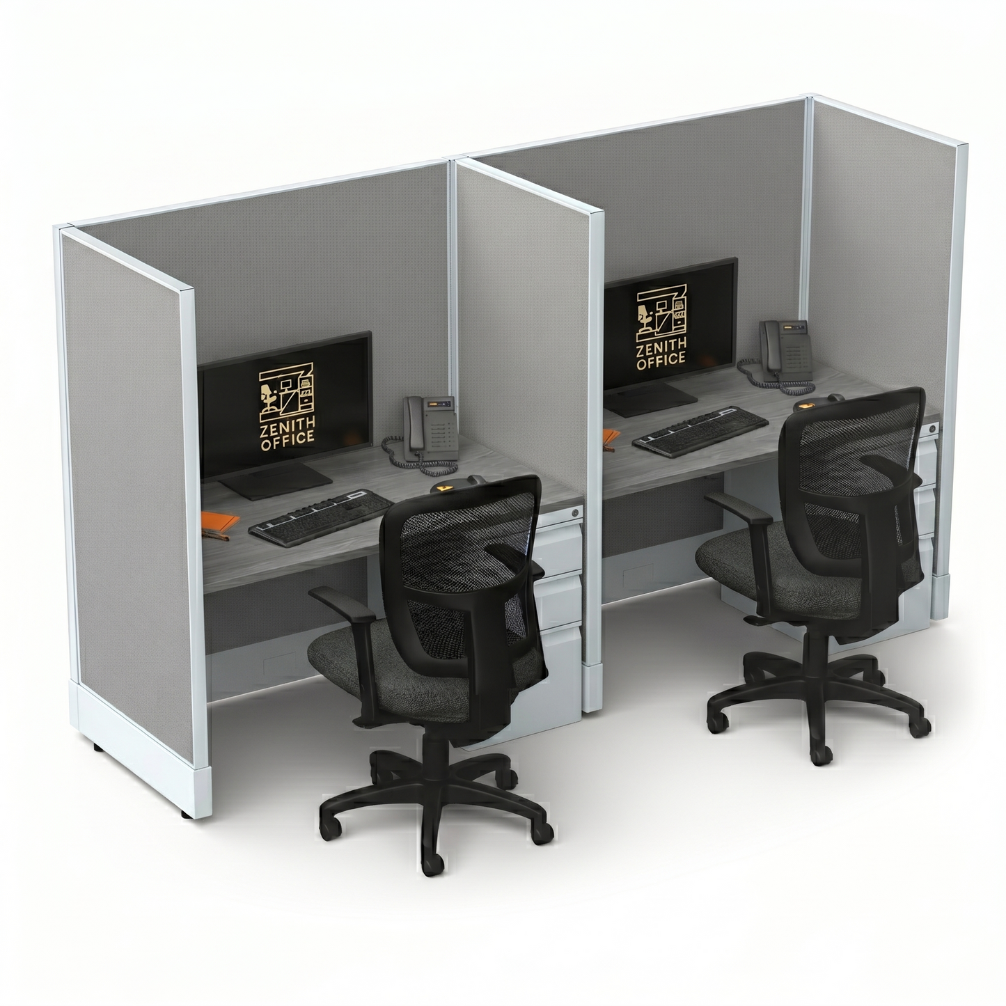 Office Cubicle Desk 53H 2pack Inline