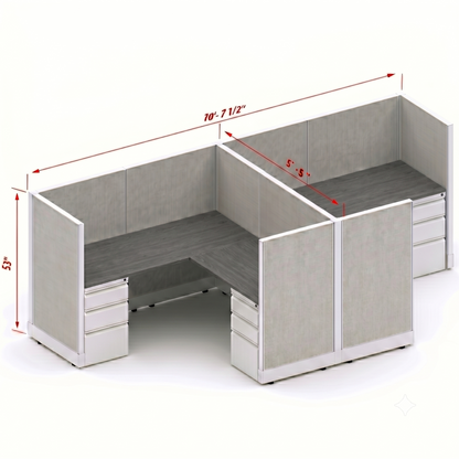 Workstation Desk 53H 2pack cluster