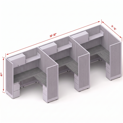 Workstation Desk 67H 3pack inline