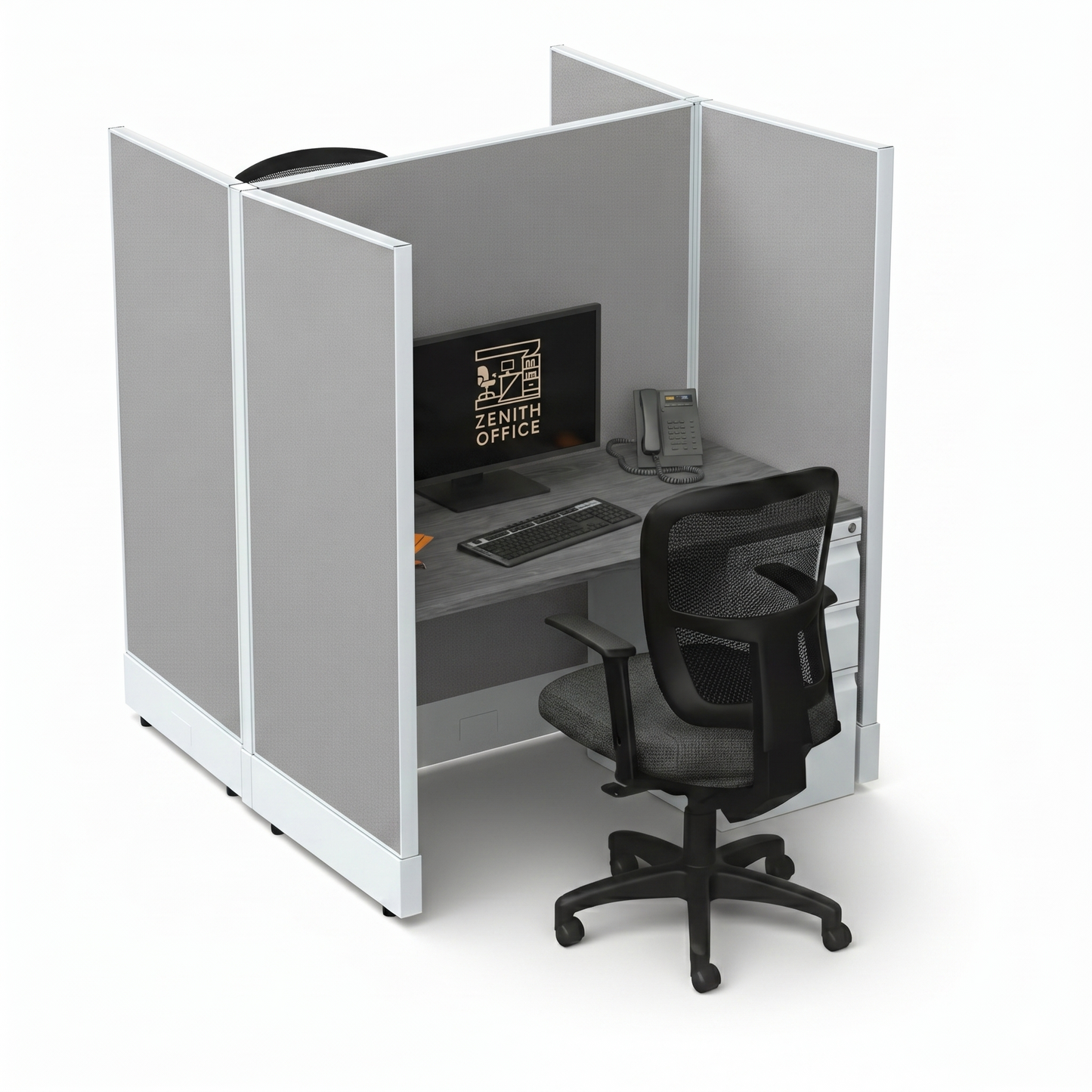 Office Cubicle Desk 53H 2pack Cluster