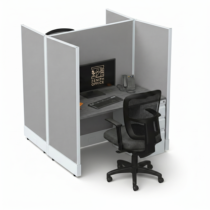 Office Cubicle Desk 53H 2pack Cluster