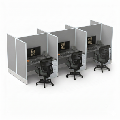 Office Cubicle Desk 53H 6pack Cluster