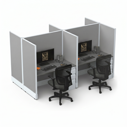 Office Cubicle Desk 53H 4pack Cluster