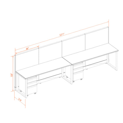 Open Workstation 53H 2pack Inline
