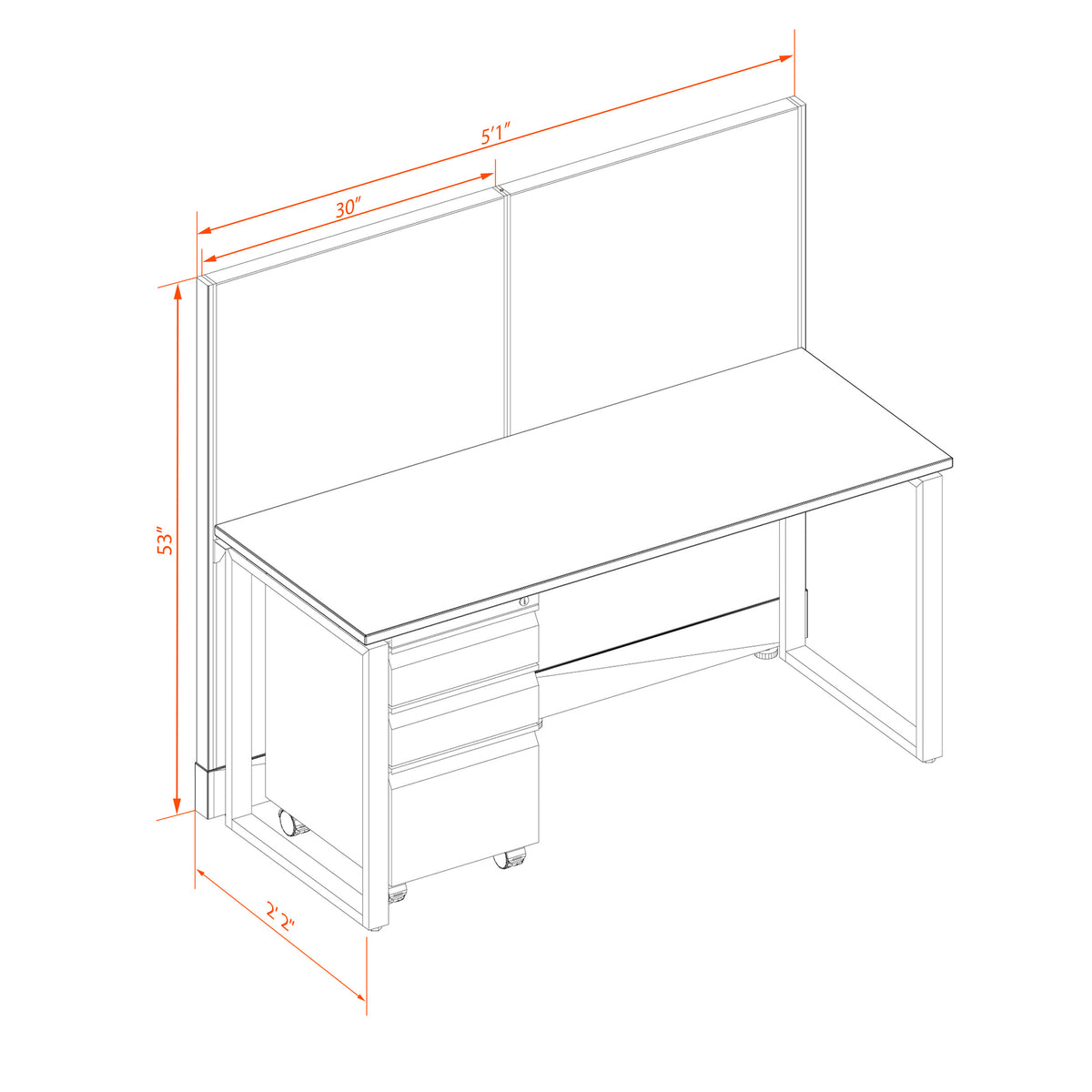 Open Workstation 53H Single