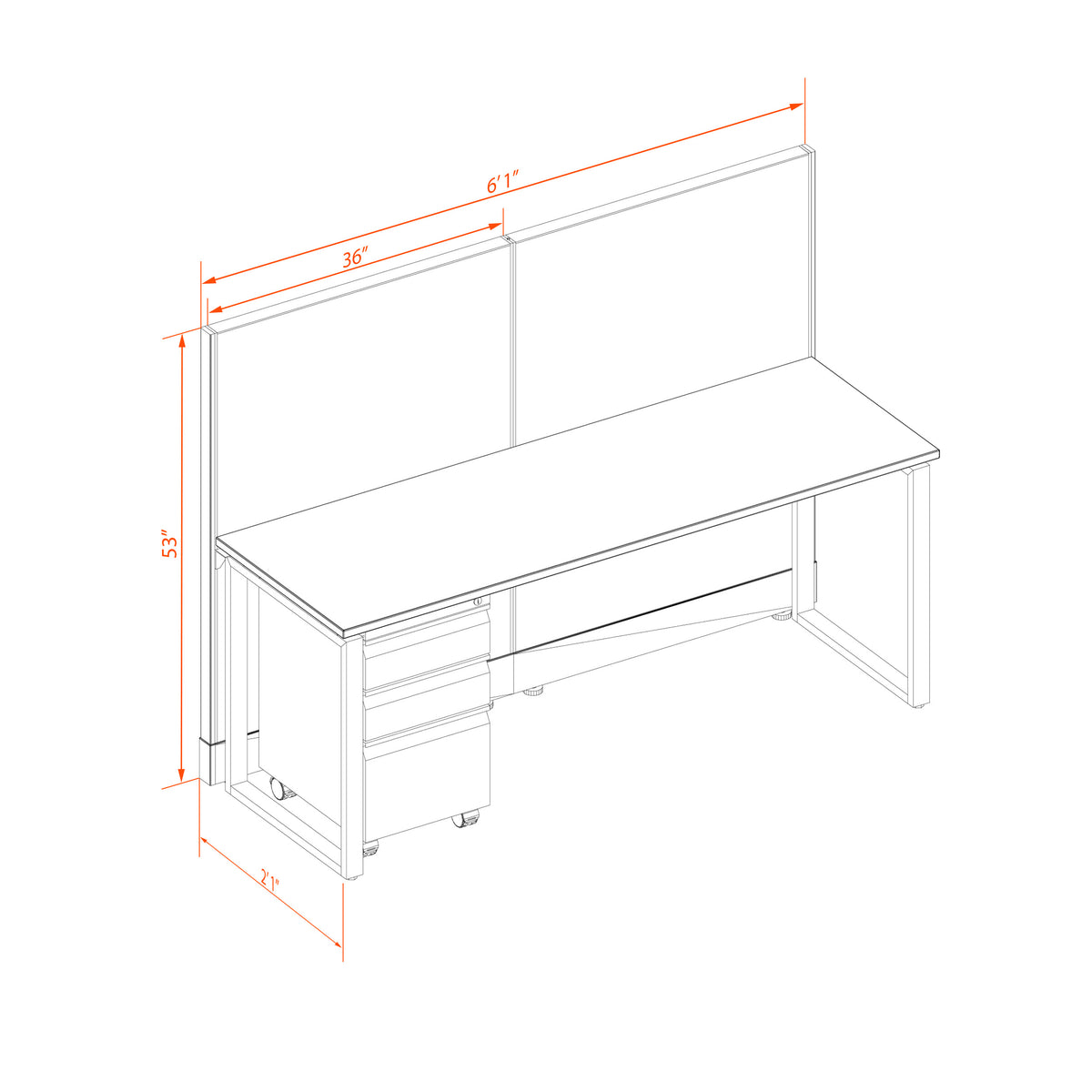 Open Workstation 53H Single