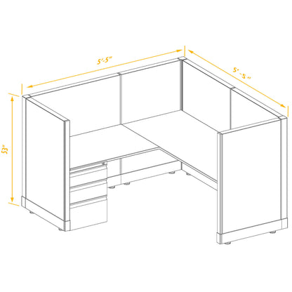 Workstation Desk 53H Single