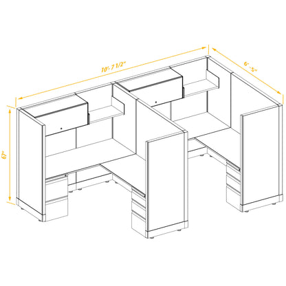 Workstation Desk 67H 2pack inline
