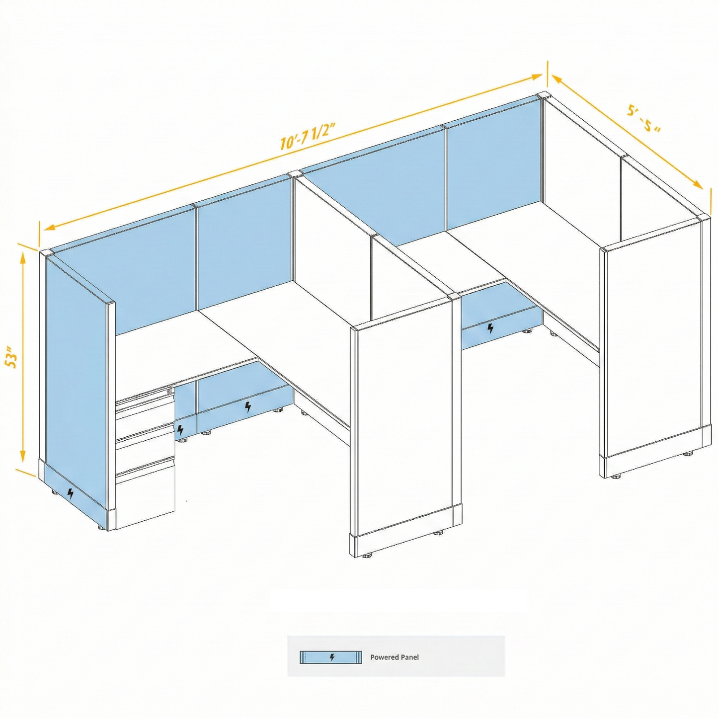 Workstation Desk 53H 2pack inline