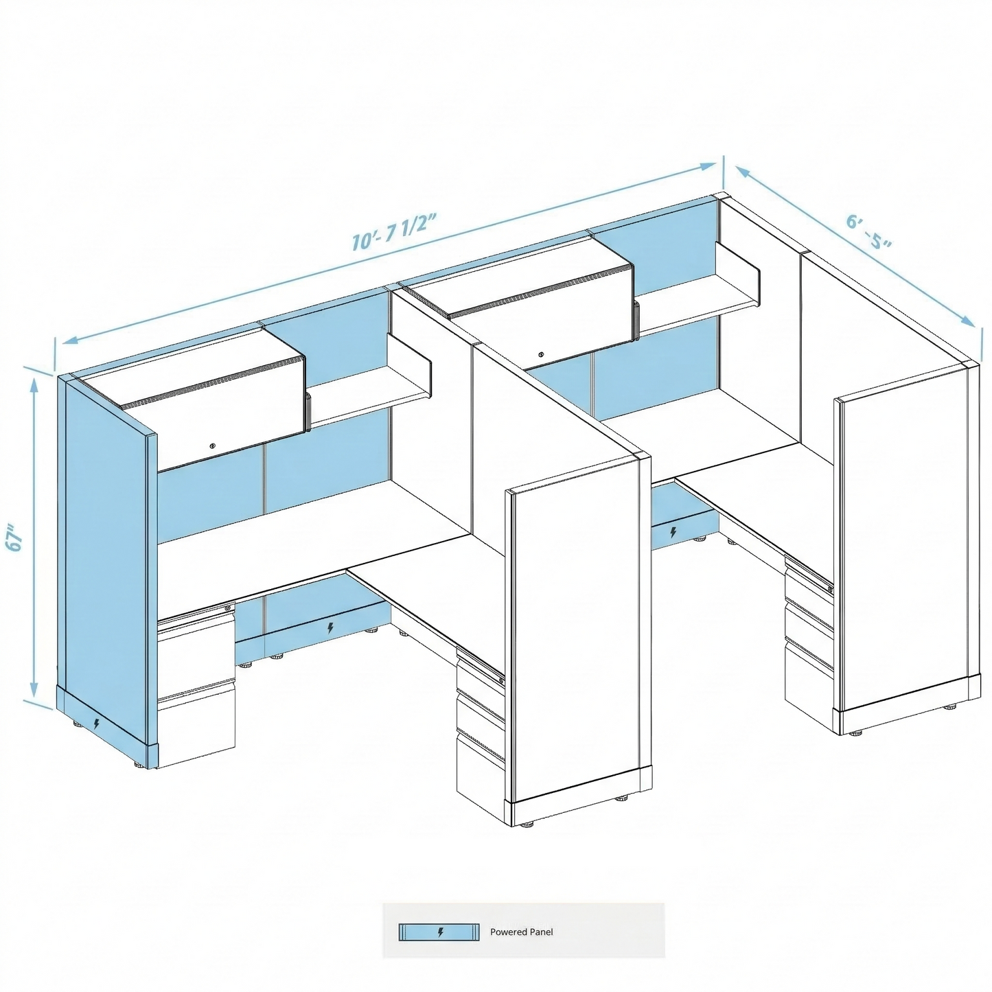 Workstation Desk 67H 2pack inline