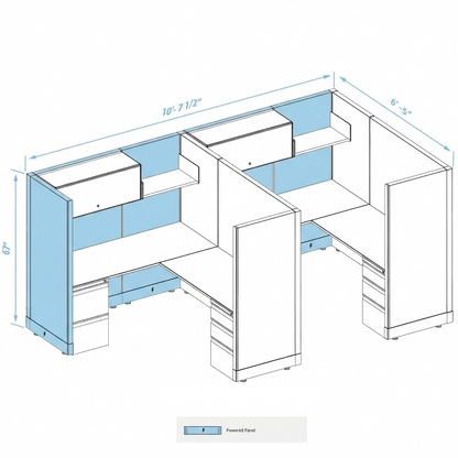 Workstation Desk 67H 2pack inline