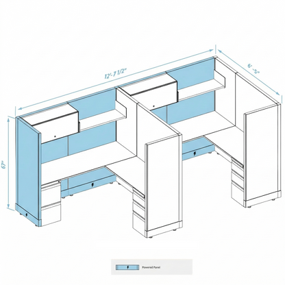 Workstation Desk 67H 2pack inline