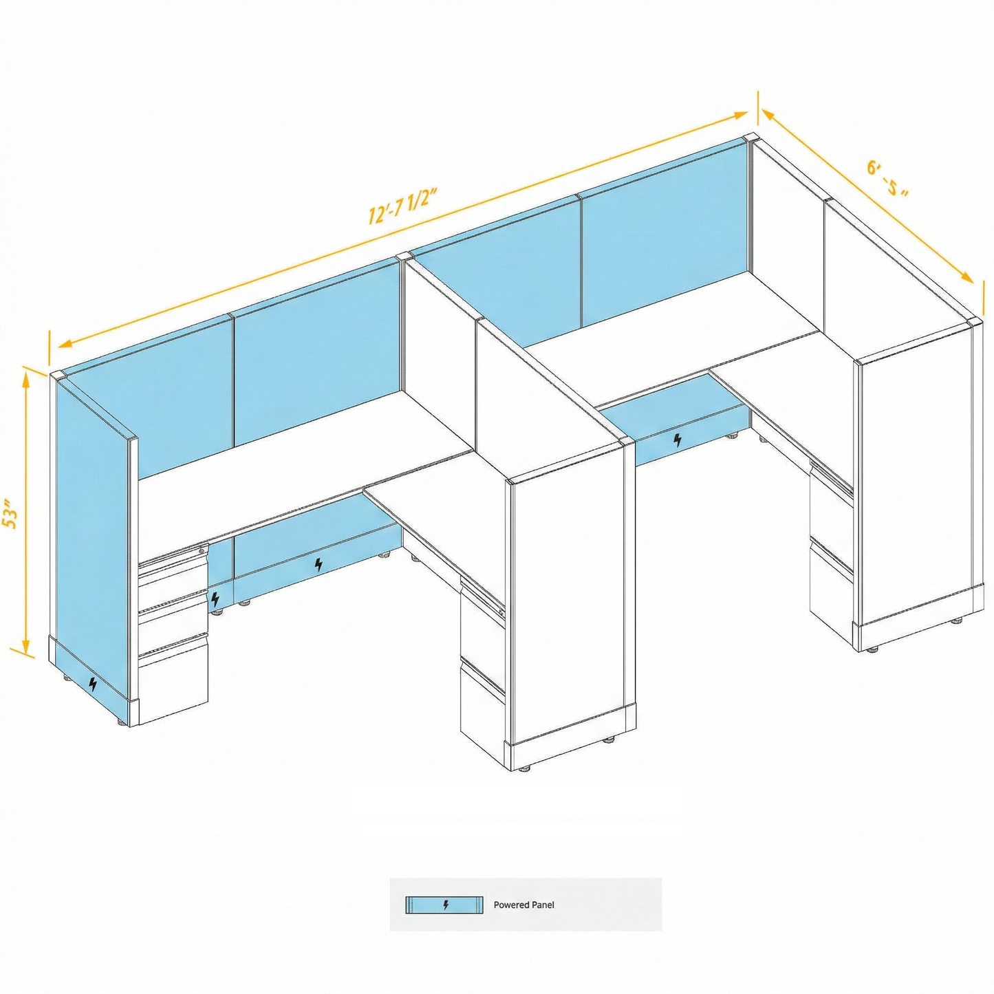 Workstation Desk 53H 2pack inline