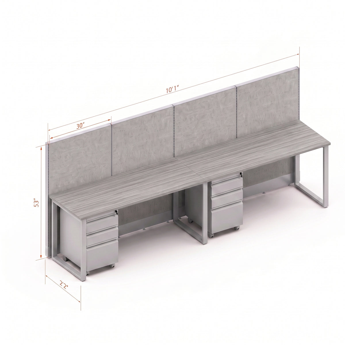 Open Workstation 53H 2pack Inline