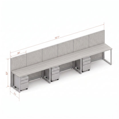 Open Workstation 53H 3pack Inline