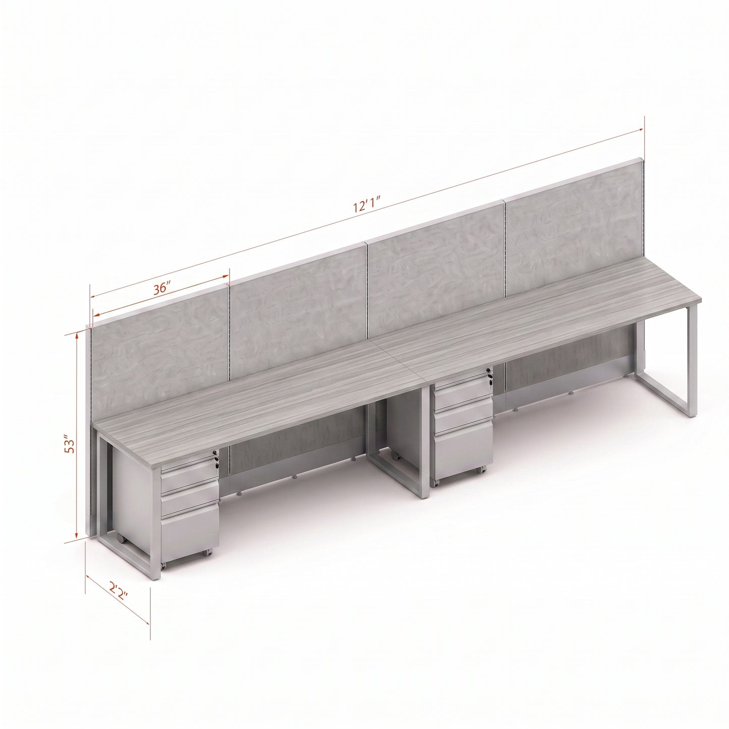 Open Workstation 53H 2pack Inline