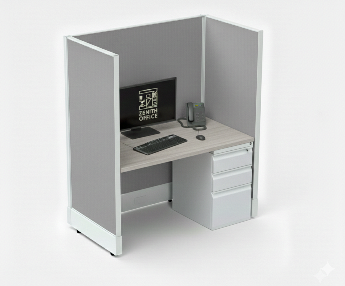 Office Cubicle Desk 53H Single
