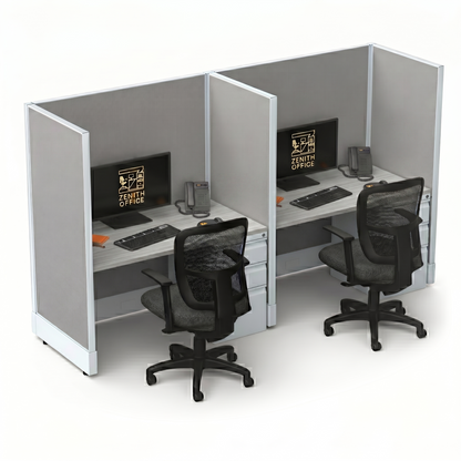 Office Cubicle Desk 53H 2pack Inline