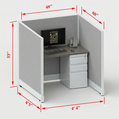 Office Cubicle Desk 53H Single