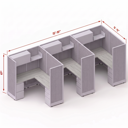 Workstation Desk 67H 3pack inline