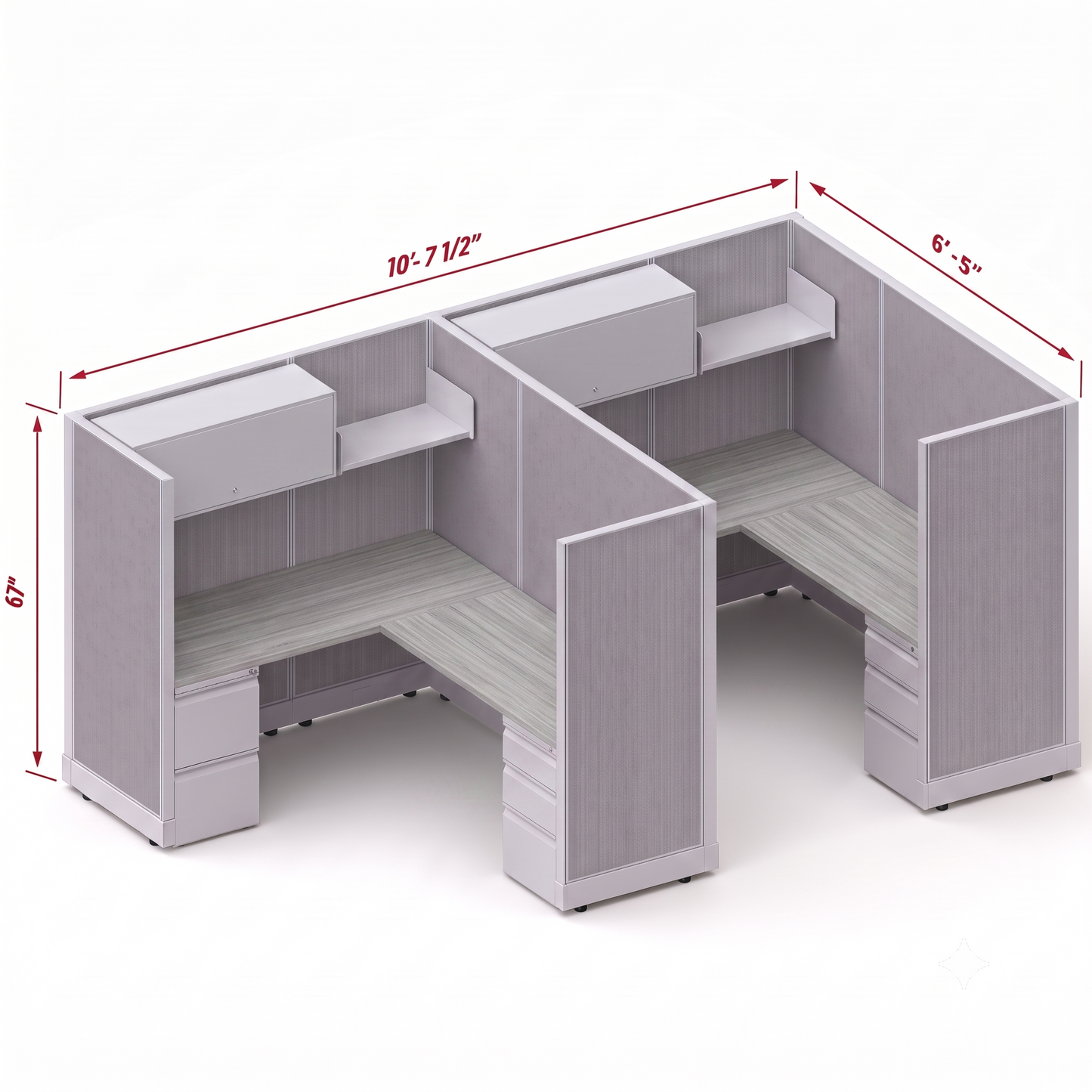 Workstation Desk 67H 2pack inline