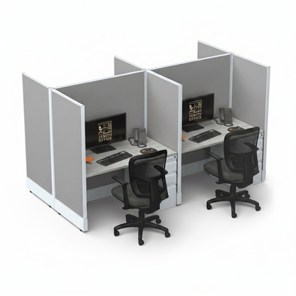 Office Cubicle Desk 53H 4pack Cluster