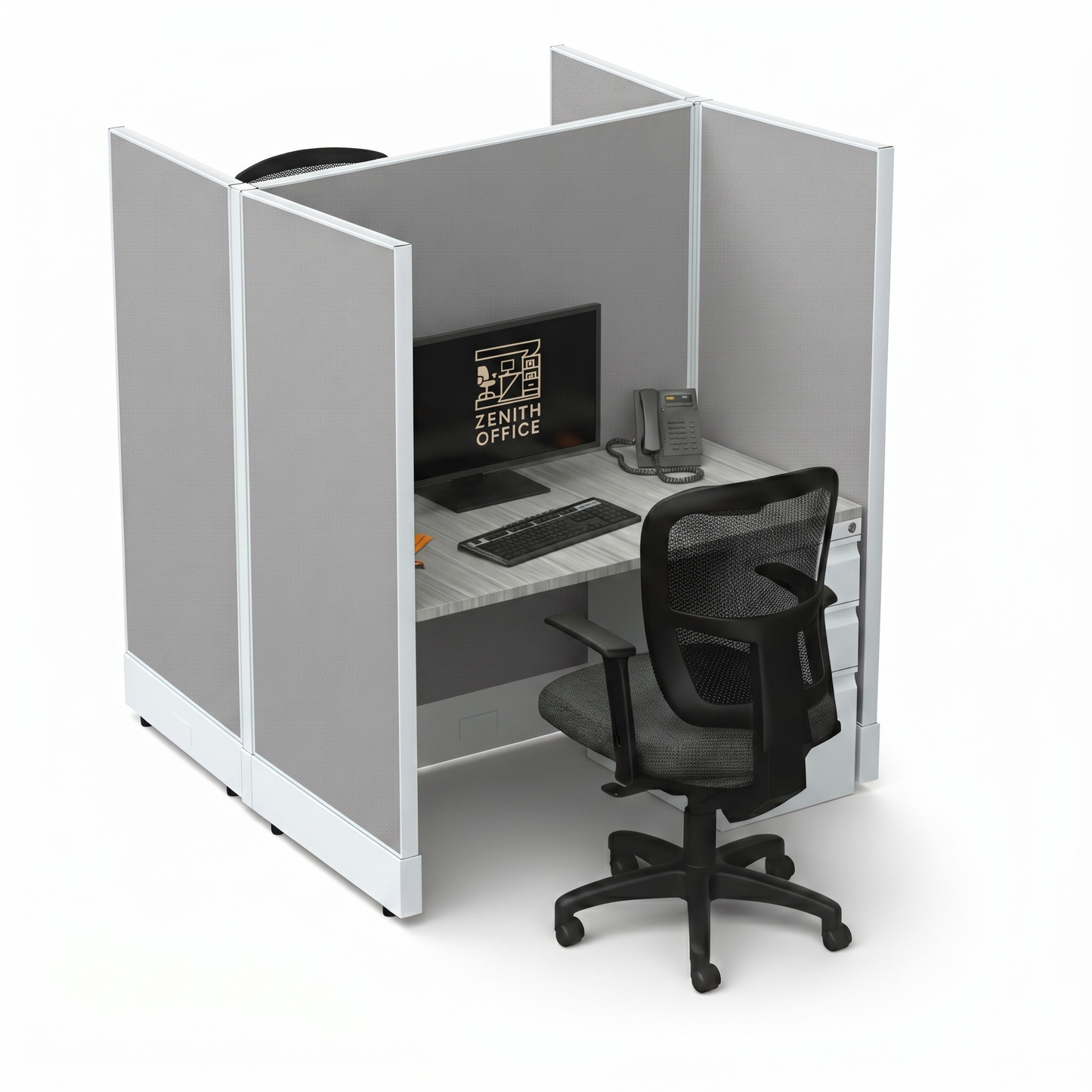 Office Cubicle Desk 53H 2pack Cluster