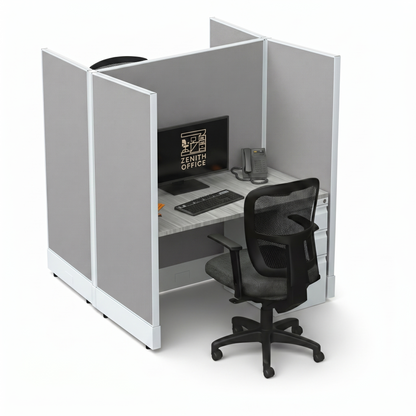Office Cubicle Desk 53H 2pack Cluster