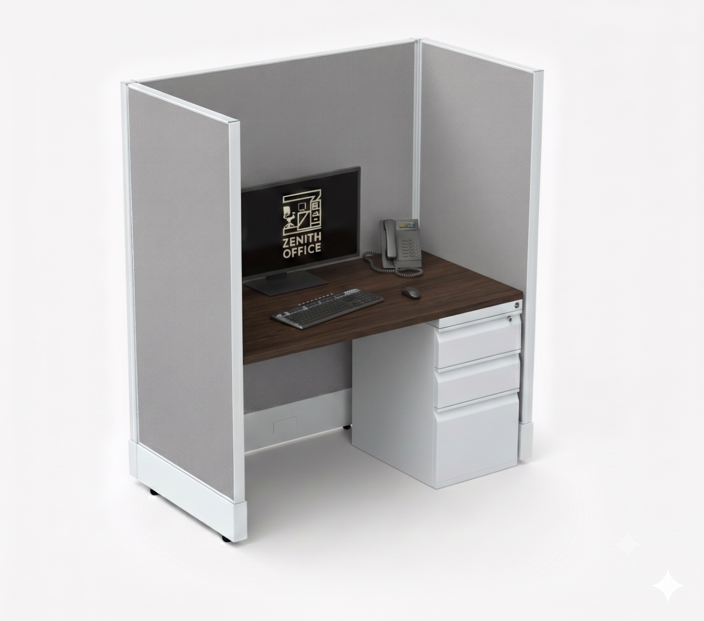 Office Cubicle Desk 53H Single