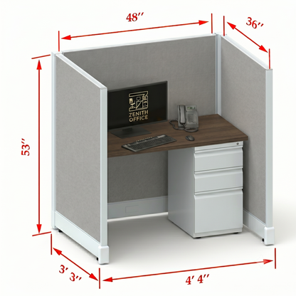 Office Cubicle Desk 53H Single