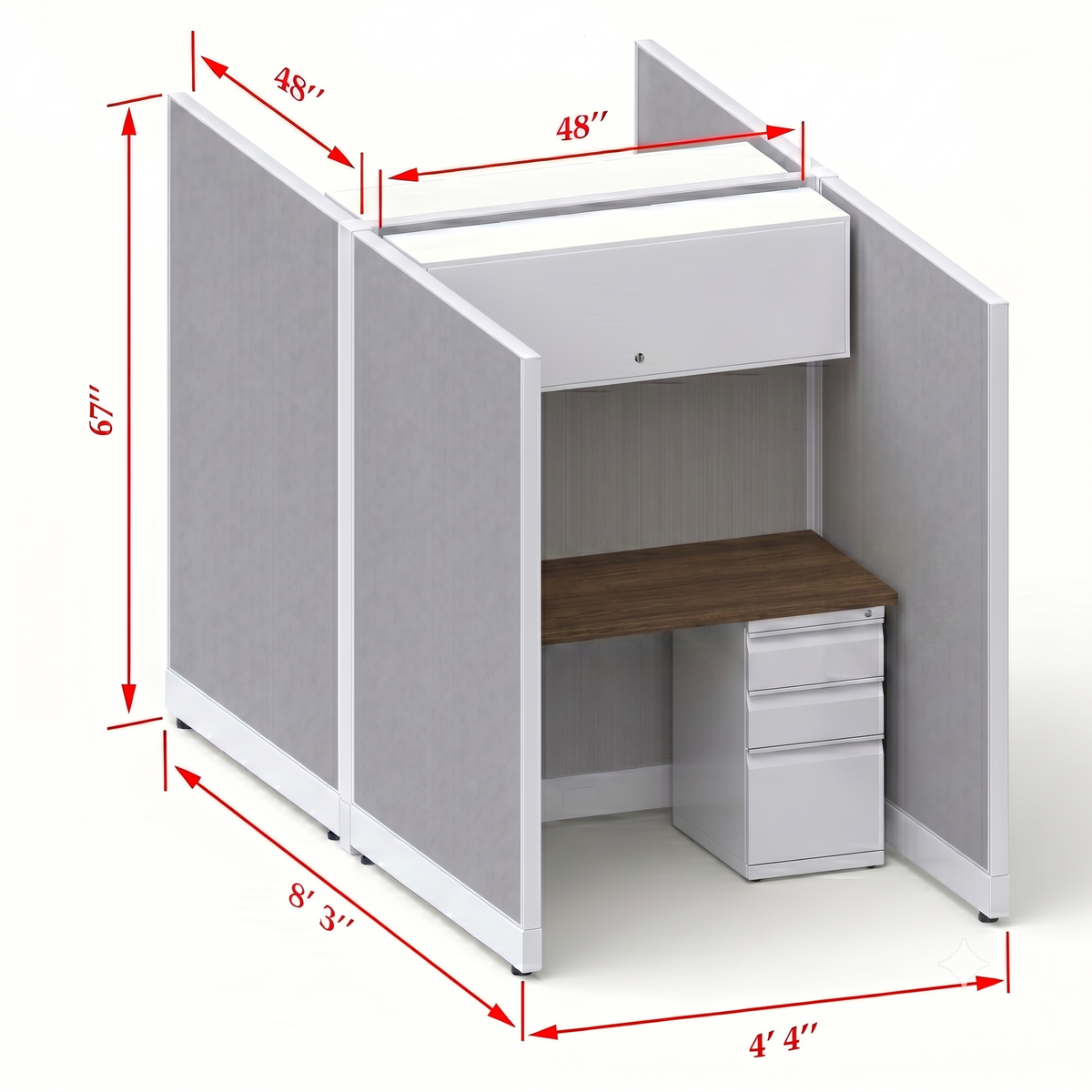 Cubicle Stations 67H 2pack Cluster