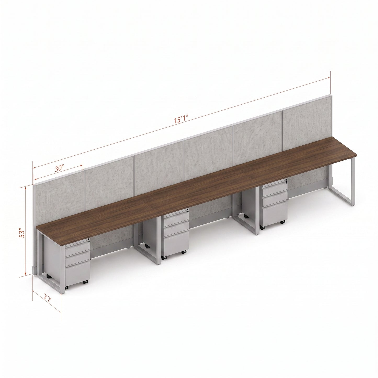 Open Workstation 53H 3pack Inline