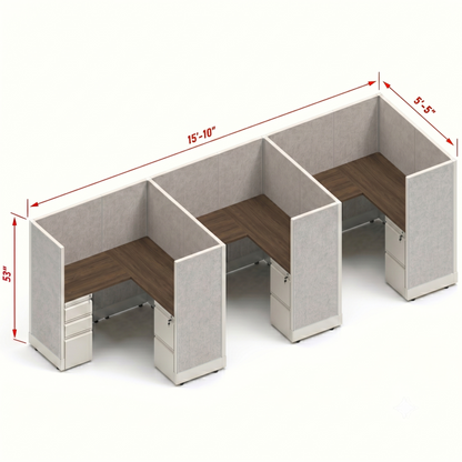 Workstation Desk 53H 3pack inline
