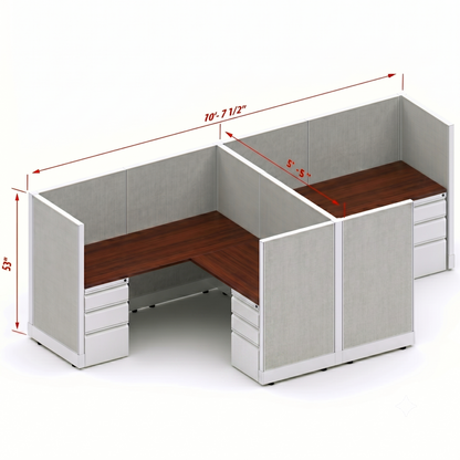 Workstation Desk 53H 2pack cluster