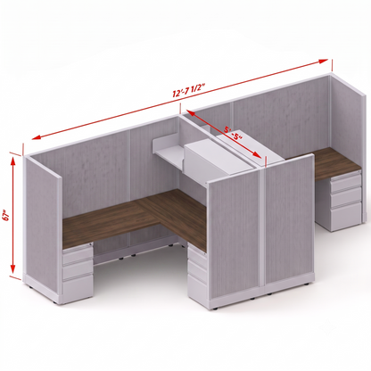 Workstation Desk 67H 2pack cluster