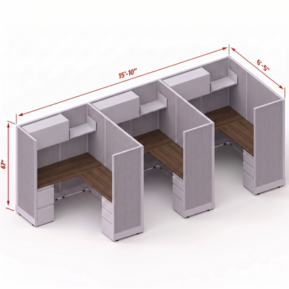 Workstation Desk 67H 3pack inline